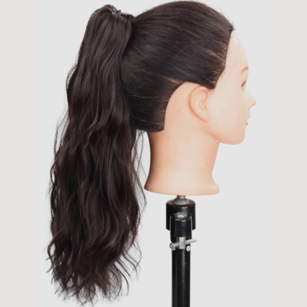 Hair Claw Black Ponytail Extension